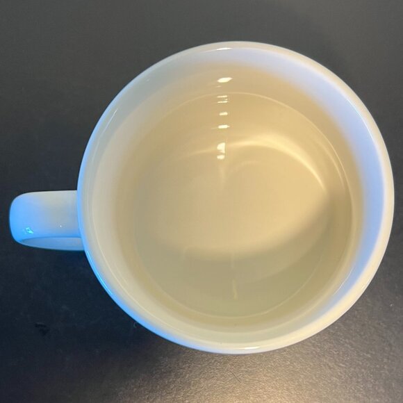 LYNNS Sigma Pattern All White Stoneware Mug with Embossed Greek Key Design - Picture 11 of 13